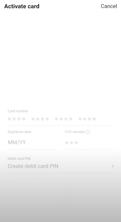 Masukkan Detail LINE Bank Debit Card