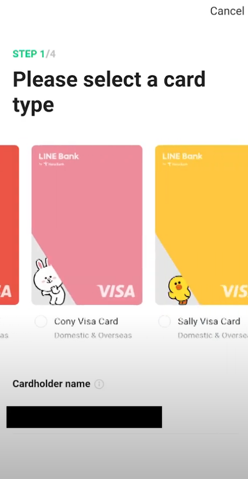 Pilih Kartu Debit LINE Bank yang Diinginkan
