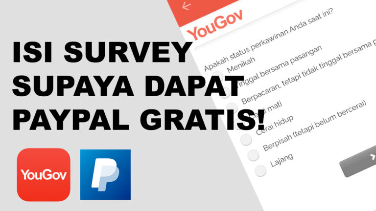 Mendapatkan Saldo Paypal Gratis dengan Survey Yougov