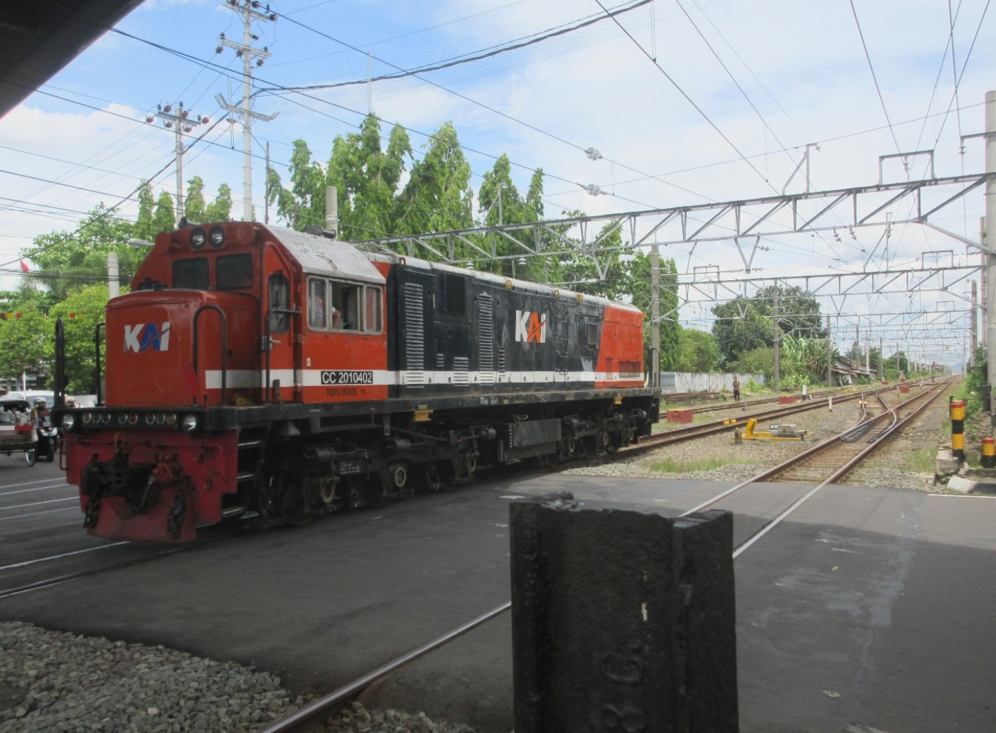 CC 201-139R selesai melangsir Rangkaian KA Progo kembali ke Jalur Simpan Stasiun Lempuyangan